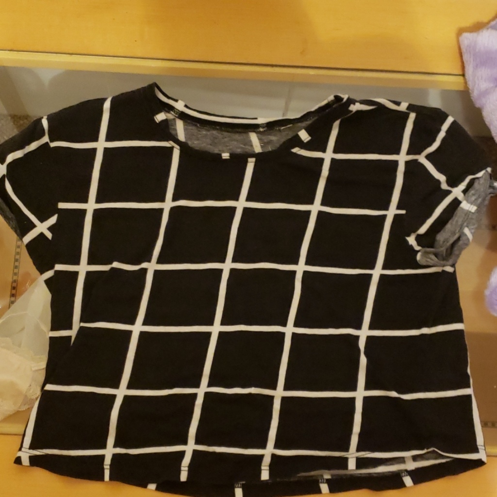 Grid Pattern Crop Top